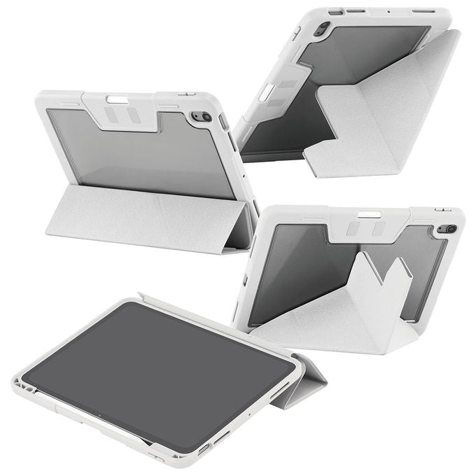 PanzerGlass CR37876 CARE Essential Cover per iPad Air 11 (2024-2026) con Design Origami 4-in-1 Angoli Rinforzati Chiusura Magnetica colore Light Grey
