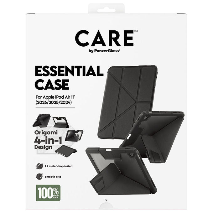 PanzerGlass CR76640 CARE by PanzerGlass Capa TPU Essential per iPad Air 11'' (2024-2026) con Design Origami 4-in-1 Chiusura Magnetica Supporto Integrato Apple Pencil colore Nero