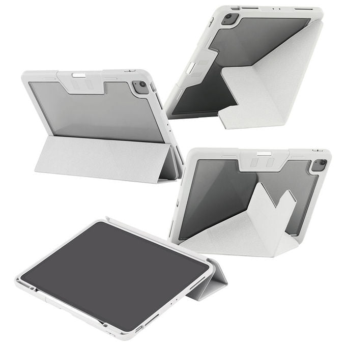 PanzerGlass CR90069 CARE by PanzerGlass Custodia 4-in-1 con Supporto Apple Pencil e Protezione Angolare Rinforzata colore Grigio chiaro