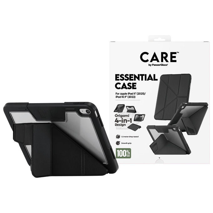 PanzerGlass CR98643 CARE by PanzerGlass Essential Case Cover TPU con supporto Apple Pencil funzione stand e dormire risveglio colore Nero