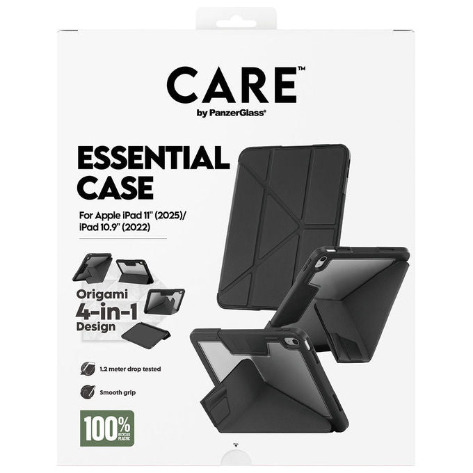 PanzerGlass CR98643 CARE by PanzerGlass Essential Case Cover TPU con supporto Apple Pencil funzione stand e dormire risveglio colore Nero
