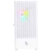 Noua Fobia L111 Bianco Case Micro ATX per PC Gaming Mini Tower 0.60MM SPCC Ventola LED ARGB Indirizzabile Frontale Mesh e Pannello Laterale in Vetro Temperato Chiusura Magnetica