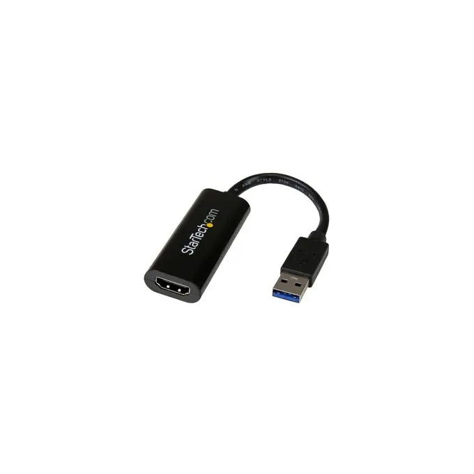 Adj Adattatore Usb 3.0-Hdmi M-F Nero con Cavo