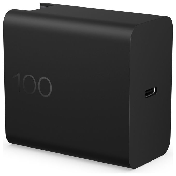 HP CS9V8AA Caricabatterie da Parete 100 W USB C PD 3.0 Tecnologia GaN Compatto e Leggero con Cavo 2 m Incluso colore Nero