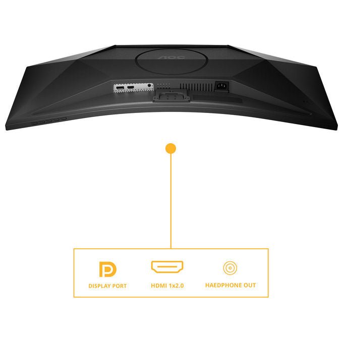AOC monitor curvo 34 pollici CU34B3E, UltraWide QHD 3440x1440, pannello VA, 120Hz, 4ms, Adaptive Sync, HDR10, Nero