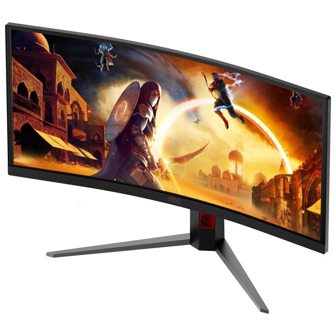 AOC CU34G4CA Monitor Gaming Curvo 34'' 3440x1440 180Hz 1ms HDR400 Adaptive Sync colore Nero