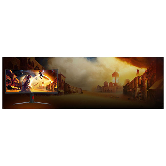AOC CU34G4CA Monitor Gaming Curvo 34'' 3440x1440 180Hz 1ms HDR400 Adaptive Sync colore Nero