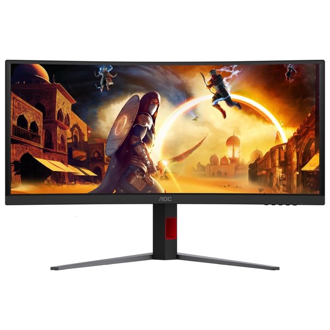 AOC CU34G4CA Monitor Gaming Curvo 34'' 3440x1440 180Hz 1ms HDR400 Adaptive Sync colore Nero