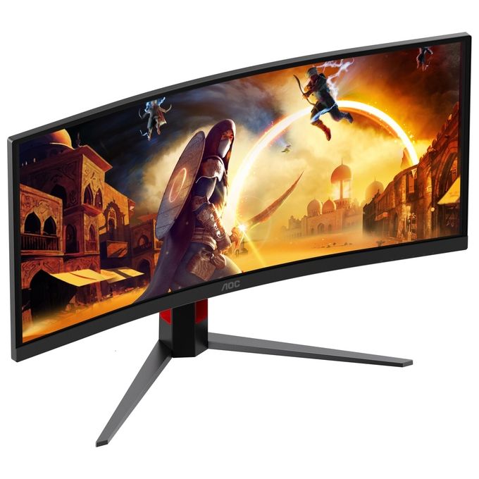 AOC CU34G4CA Monitor Gaming Curvo 34'' 3440x1440 180Hz 1ms HDR400 Adaptive Sync colore Nero