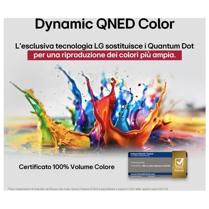 LG televisore QNED86B 75 pollici 75QNED86B6B 4K MiniLED AI webOS Dynamic QNED Color Pro design slim 29,7mm Charcoal Black