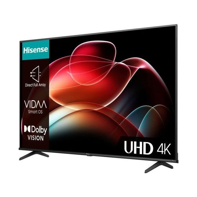 Hisense 55A69S Smart TV LED 55'' 4K Ultra HD VIDAA U8 HDR10+ Dolby Vision DVB-T2 3 HDMI Wi-Fi colore Nero