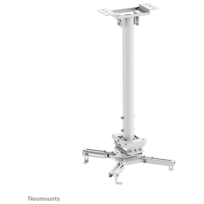 Neomounts CL25-540WH1 Supporto a soffitto per proiettore regolabile in altezza da 60,5 a 90,5 cm rotazione 360° inclinazione ±20° capacita' 35 Kg colore Bianco