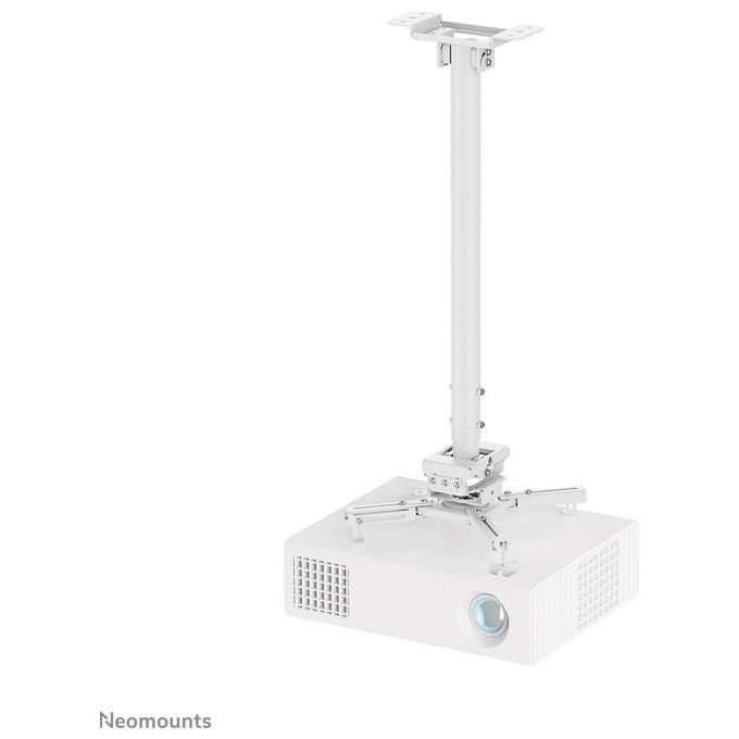 Neomounts CL25-550WH1 Supporto Universale da Soffitto per Proiettore Altezza Regolabile 74 5 114 5 cm Portata 35 Kg Movimento Completo Inclinazione 20 Rotazione 360 Colore Bianco