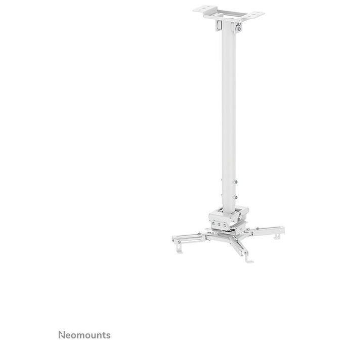 Neomounts CL25-550WH1 Supporto Universale da Soffitto per Proiettore Altezza Regolabile 74 5 114 5 cm Portata 35 Kg Movimento Completo Inclinazione 20 Rotazione 360 Colore Bianco
