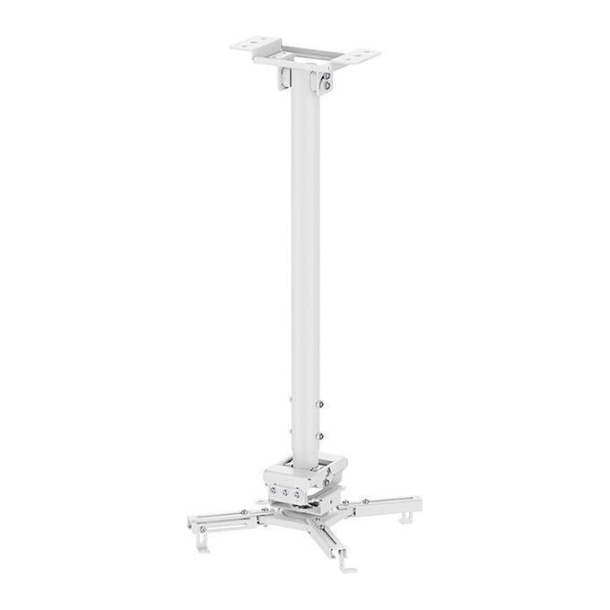 Neomounts CL25-550WH1 Supporto Universale da Soffitto per Proiettore Altezza Regolabile 74 5 114 5 cm Portata 35 Kg Movimento Completo Inclinazione 20 Rotazione 360 Colore Bianco