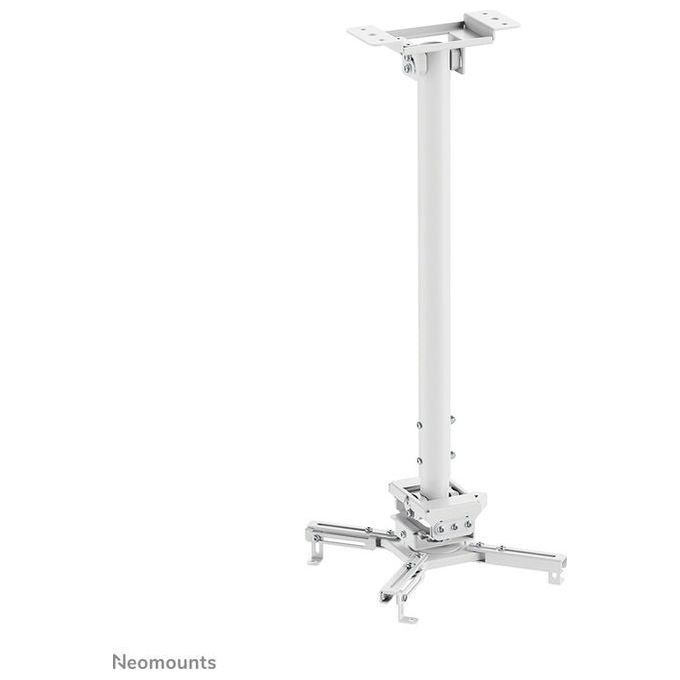 Neomounts CL25-550WH1 Supporto Universale da Soffitto per Proiettore Altezza Regolabile 74 5 114 5 cm Portata 35 Kg Movimento Completo Inclinazione 20 Rotazione 360 Colore Bianco
