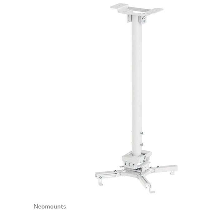 Neomounts CL25-550WH1 Supporto Universale da Soffitto per Proiettore Altezza Regolabile 74 5 114 5 cm Portata 35 Kg Movimento Completo Inclinazione 20 Rotazione 360 Colore Bianco
