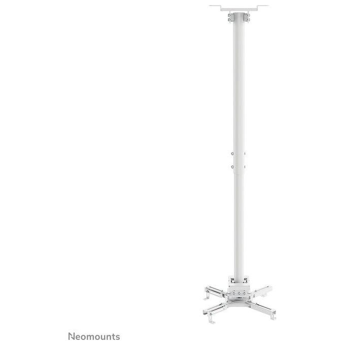 Neomounts CL25-550WH1 Supporto Universale da Soffitto per Proiettore Altezza Regolabile 74 5 114 5 cm Portata 35 Kg Movimento Completo Inclinazione 20 Rotazione 360 Colore Bianco
