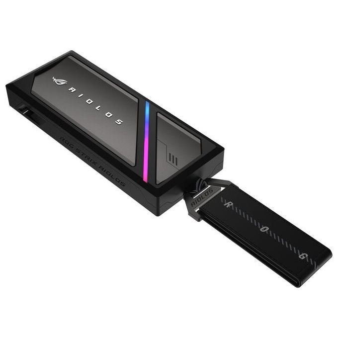 Asus 90DD02U0-MA9000 ROG Strix Aiolos Box esterno SSD M.2 USB 3.2 Gen 2x2 20 Gbit-s colore Nero