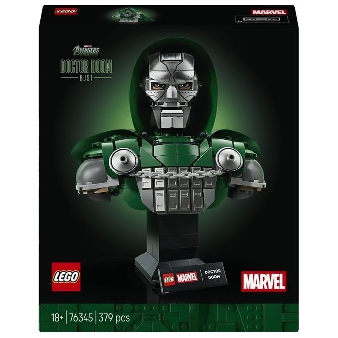 Lego 76345 Super Heroes Busto del Dottor Destino da Costruire per Adulti con Minifigure e Targhetta Colore Multicolore