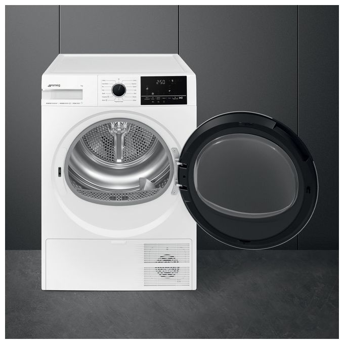 Smeg DNP09SEC Asciugatrice con Pompa di Calore 9 Kg Classe Energetica C Inverter Libera Installazione (60x60x85 cm) colore Bianco