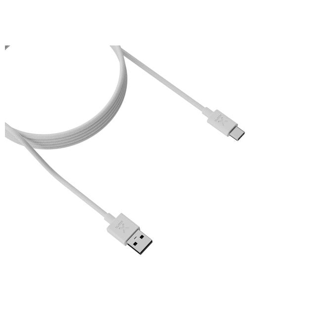 Xtorm CXG2050 Cavo USB-A a USB-C 60 W Nylon Intrecciato 1 m colore Bianco