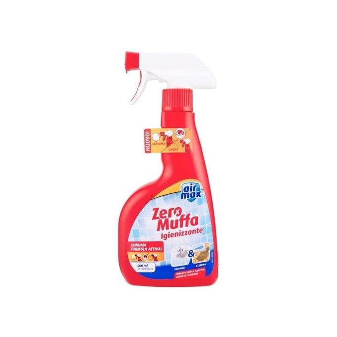 Airmax Trattamento Igienizzante Schiuma and Spray Cero Muffa in Flacone 500 ml