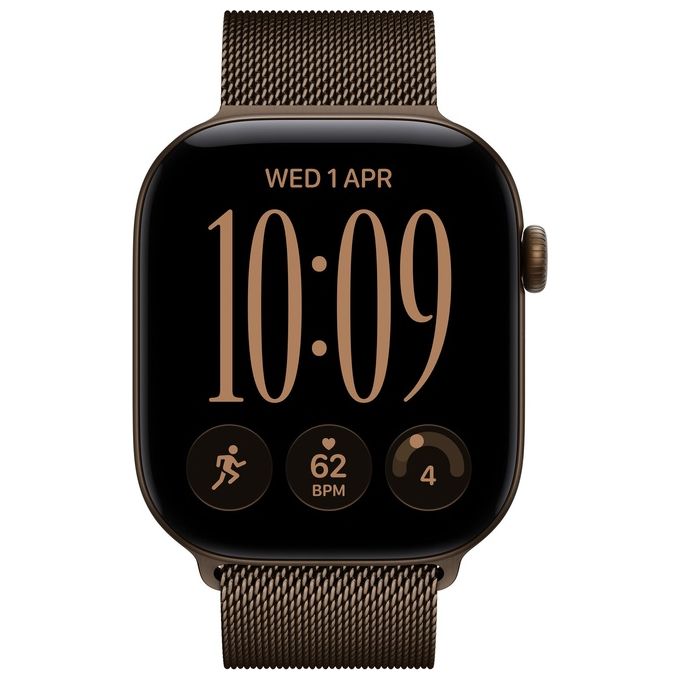 Apple MKDG4QL-A Apple Watch Series 12 GPS + Cellular Cassa 46 mm in Alluminio con Loop in Maglia Milanese colore Bronzo Scuro