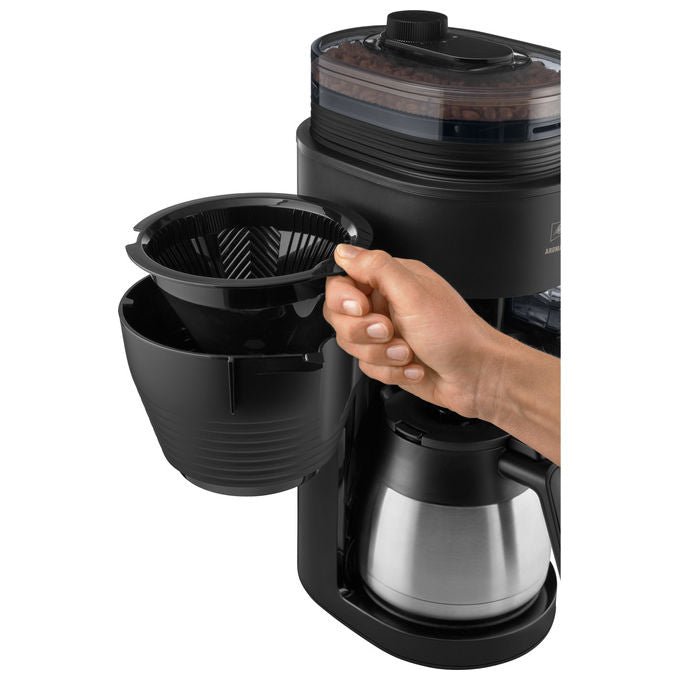 Melitta 6776793 Aromafresh PRO Macchina da caffe' con filtro 1,25 L 8 tazze con macinacaffe' integrato TFT Nero