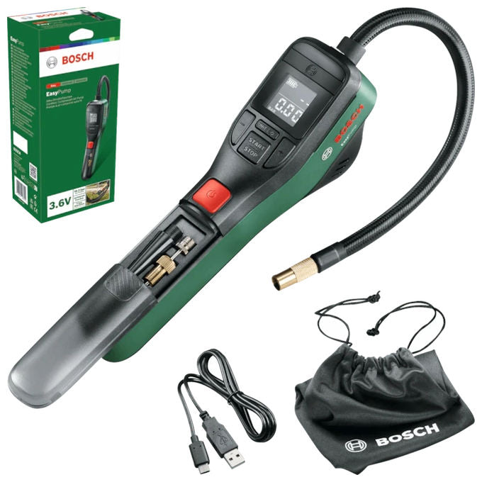 Bosch 0603947500 PNEO Pompa pneumatica a batteria 3.6 V 10.3 bar 3.0 Ah colore Nero
