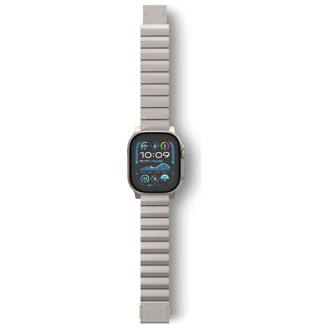 Decoded D25AWS49TTS1TM Traction Band Cinturino in Titanio Compatibile con Apple Watch Ultra 1 2 3 Chiusura Magnetica Regolabile colore Titanio