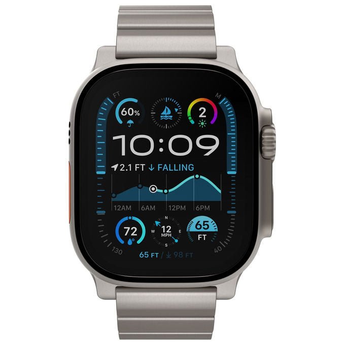Decoded D25AWS49TTS1TM Traction Band Cinturino in Titanio Compatibile con Apple Watch Ultra 1 2 3 Chiusura Magnetica Regolabile colore Titanio