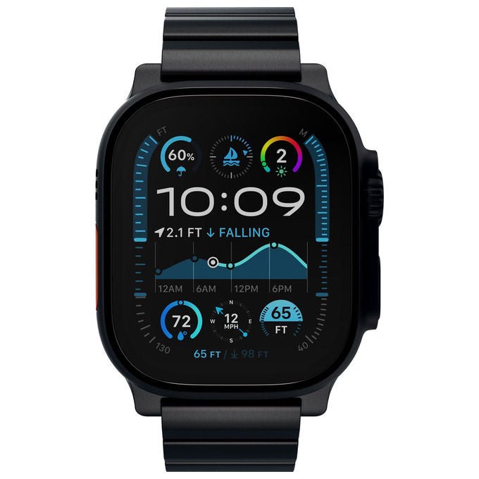 Decoded D25AWS49TTS1TMBK Banda Decoded Traction Band in Titanio per Apple Watch Ultra 1 e 2 regolabile con chiusura magnetica colore Nero