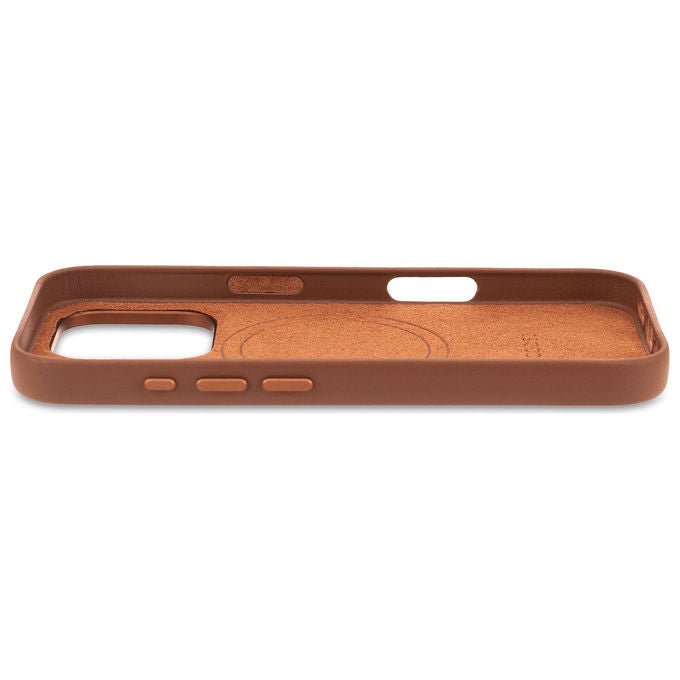 Decoded D25IPO16PBC1TN Leather Case Cover per iPhone 16 Pro in pelle pieno fiore compatibile MagSafe resistente agli urti colore Marrone
