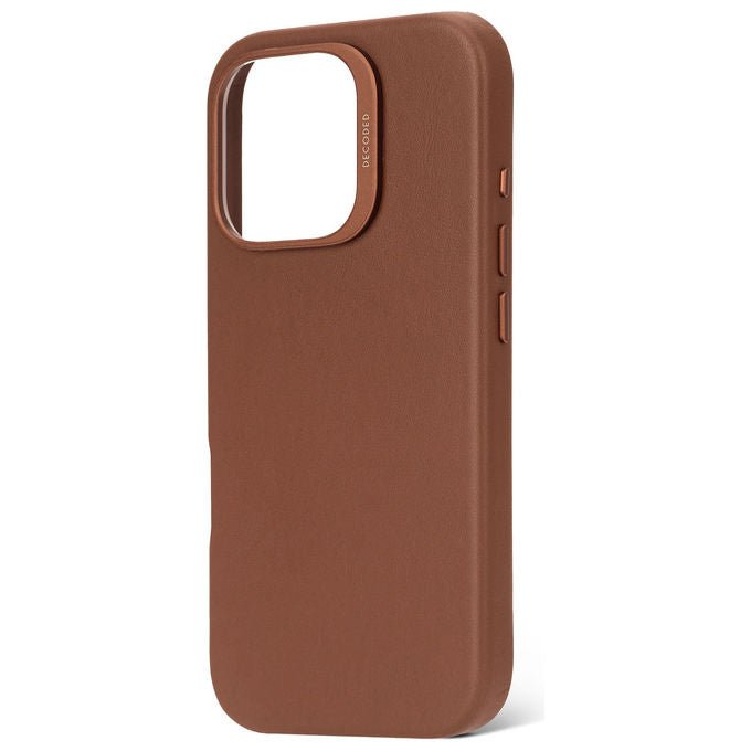 Decoded D25IPO16PBC1TN Leather Case Cover per iPhone 16 Pro in pelle pieno fiore compatibile MagSafe resistente agli urti colore Marrone
