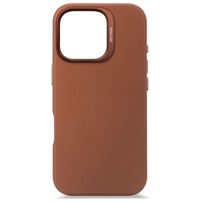 Decoded D25IPO16PBC1TN Leather Case Cover per iPhone 16 Pro in pelle pieno fiore compatibile MagSafe resistente agli urti colore Marrone