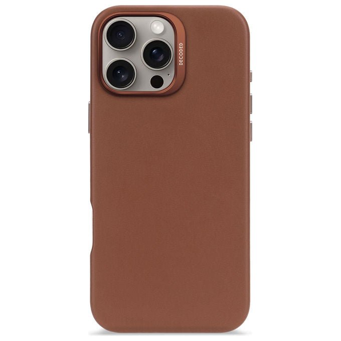 Decoded D25IPO16PMBC1TN Cover in pelle per iPhone 16 Pro Max con MagSafe design minimalista protezione completa 17,5 cm (6,9'') colore Marrone