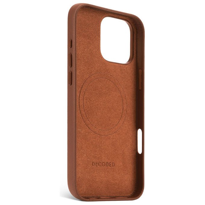 Decoded D25IPO16PMBC1TN Cover in pelle per iPhone 16 Pro Max con MagSafe design minimalista protezione completa 17,5 cm (6,9'') colore Marrone