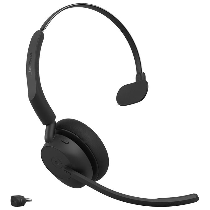 Jabra 34599-899-899 Evolve3 45 Auricolare Wireless Bluetooth USB Tipo C Microfono Integrato Cancellazione Rumore Attiva Nero