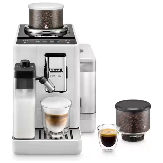 De'Longhi EXAM440.55.W Rivelia Macchina da caffe' Automatica Capacita' serbatoio 1.4 L Pressione 19 bar Potenza 1450 W con sistema latte colore Bianco