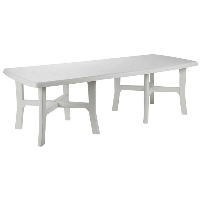 IPAE PROGARDEN 8009271908109 Tavolo in Polipropilene Allungabile 'TRIO PLUS' 240x100x72 cm colore Bianco