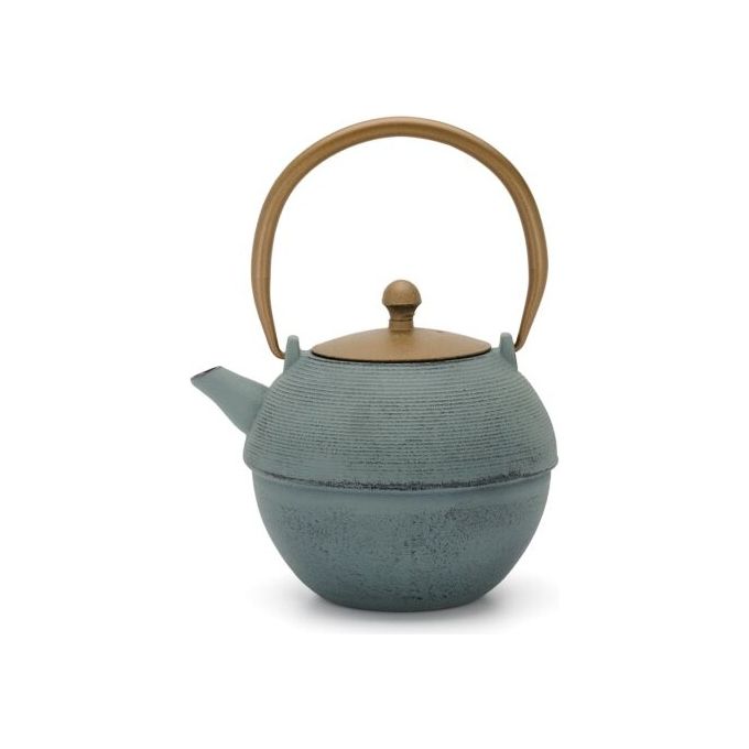 Bredemeijer 8720052016331 Asia Sakura Teiera in Gietijzer 1,2 L con Filtro in Acciaio Inox colore Blu