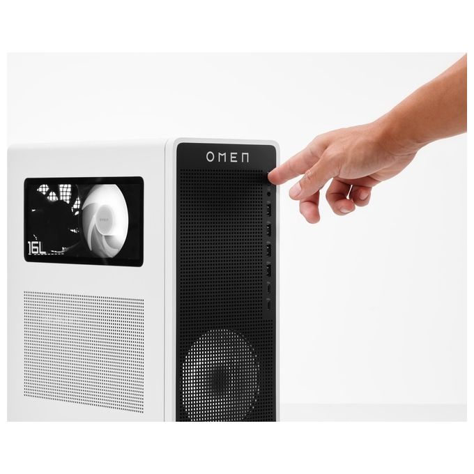 HP D8QB2EA OMEN 16L PC Tower Intel Core Ultra 7 265F 16 GB DDR5-SDRAM 1 TB SSD NVIDIA GeForce RTX 5060 Windows 11 Home colore Bianco