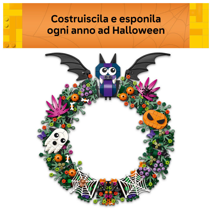 Lego 40825 Ghirlanda di Halloween con Pipistrelli Zucche Fantasmi e Ragnatele 617 pezzi colore Multicolore