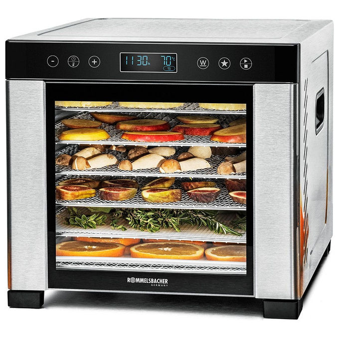 Rommelsbacher DA 950 Disidratatore Alimentare 600 W 6 Vassoi Acciaio Inox colore Nero
