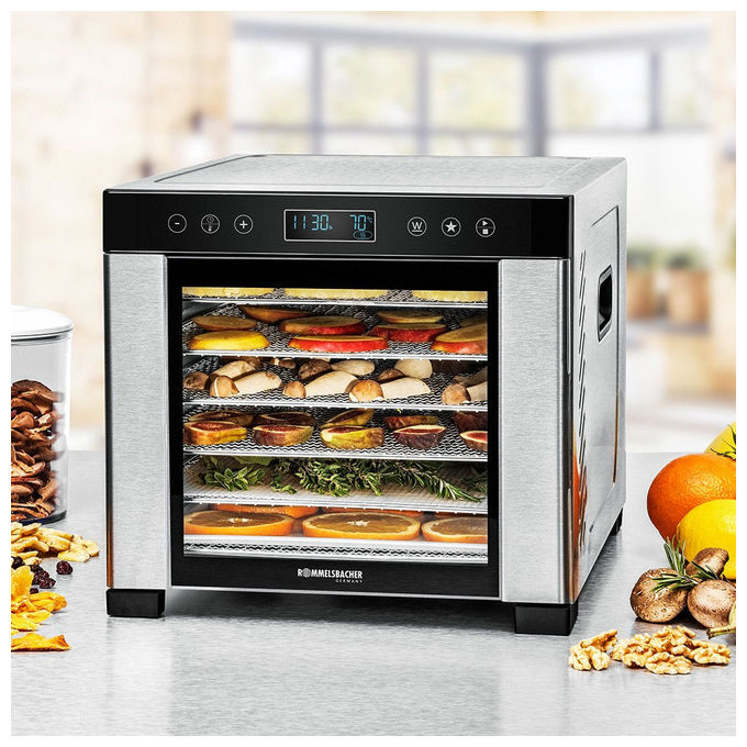 Rommelsbacher DA 950 Disidratatore Alimentare 600 W 6 Vassoi Acciaio Inox colore Nero
