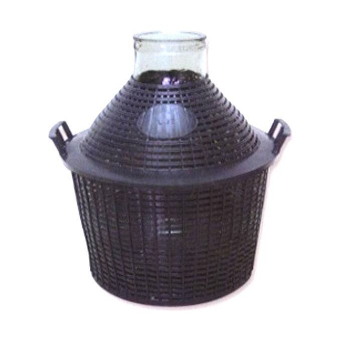 Damigiana Bocca Larga Rivestimento Plastica 10 Litri