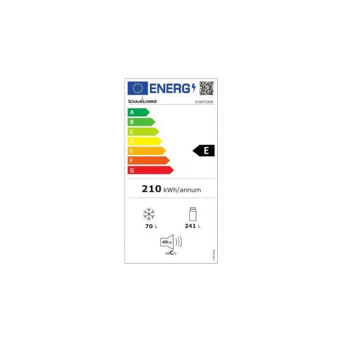Schaub Lorenz Svdp330e Frigorifero Doppia Porta Ventilato Capacita' Netta 312 Litri Classe Energetica E Beige