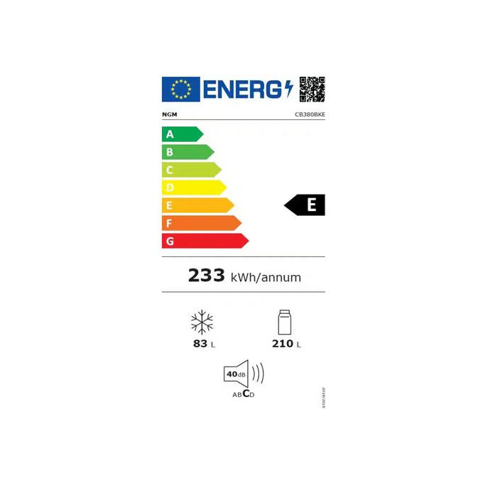 Ngm Cb380bke Frigo Combinato 293l