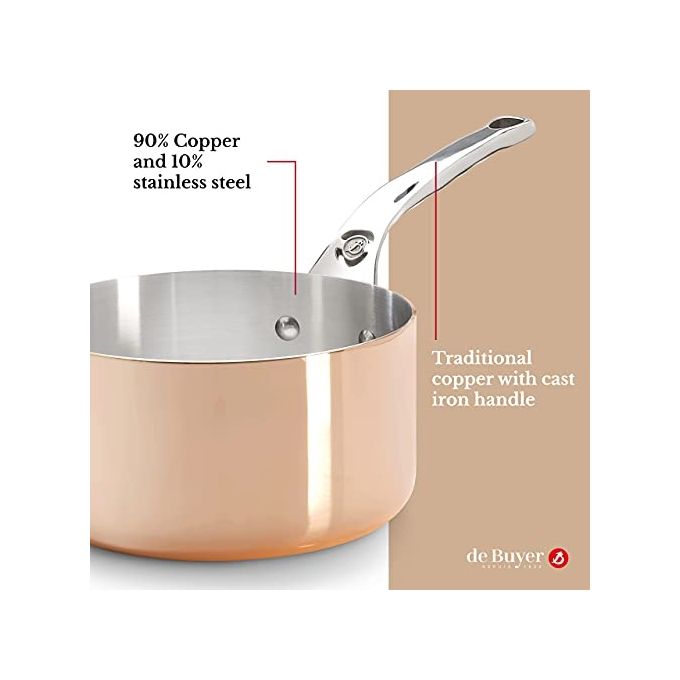 De Buyer Prima Matera Casseruola Rame-Inox 20cm per Induzione